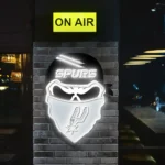 San Antonio Spurs Neon Sign Skull 1