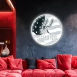 San Antonio Spurs Neon Sign Us Pennant Acrylic 1