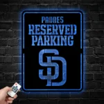 San Diego Padres Metal Sign Reserved Parking 1