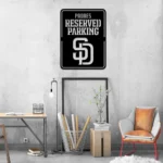 San Diego Padres Metal Sign Reserved Parking 1