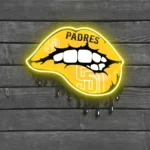 San Diego Padres Neon Sign Dripping Lips 1