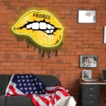 San Diego Padres Neon Sign Dripping Lips 1
