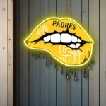 San Diego Padres Neon Sign Dripping Lips 1