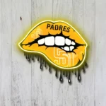 San Diego Padres Neon Sign Dripping Lips 1
