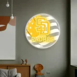 San Diego Padres Neon Sign Us Flag Acrylic 1