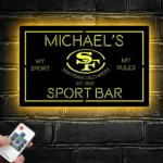 San Francisco 49ers Metal Sign Bespoke 49ers Oval Logo 1