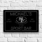 San Francisco 49ers Metal Sign Bespoke 49ers Oval Logo 1