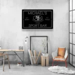 San Francisco 49ers Metal Sign Bespoke 49ers Oval Logo 1