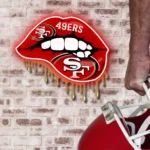 San Francisco 49ers Neon Sign Dripping Lips 1