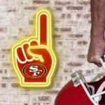 San Francisco 49ers Neon Sign Nfl Foam Finger 1