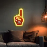 San Francisco 49ers Neon Sign Nfl Foam Finger 1
