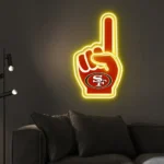 San Francisco 49ers Neon Sign Nfl Foam Finger 1