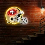 San Francisco 49ers Neon Sign Nfl Football Helmet Acrylic Led 1