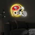 San Francisco 49ers Neon Sign Nfl Football Helmet Acrylic Led 1