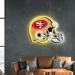 San Francisco 49ers Neon Sign Nfl Football Helmet Acrylic Led 1