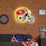 San Francisco 49ers Neon Sign Nfl Football Helmet Acrylic Led 1