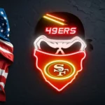 San Francisco 49ers Neon Sign Skull 1