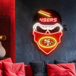 San Francisco 49ers Neon Sign Skull 1