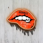 San Francisco Giants Neon Sign Dripping Lips 1