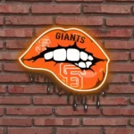 San Francisco Giants Neon Sign Dripping Lips 1