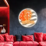 San Francisco Giants Neon Sign Us Flag Acrylic 1