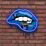 San Jose Earthquakes Neon Sign Fc Dripping Lips 1