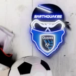 San Jose Earthquakes Neon Sign Fc Skull 1