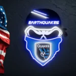 San Jose Earthquakes Neon Sign Fc Skull 1