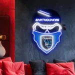 San Jose Earthquakes Neon Sign Fc Skull 1