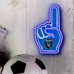 San Jose Earthquakes Neon Sign Mls Fc Foam Finger 1