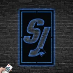 San Jose Sharks Metal Sign S7 Monogram 1