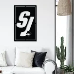 San Jose Sharks Metal Sign S7 Monogram 1