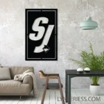 San Jose Sharks Metal Sign S7 Monogram 1