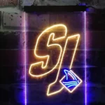 San Jose Sharks Neon Sign Bold Number 57 1