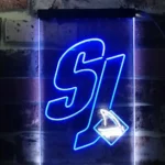 San Jose Sharks Neon Sign Bold Number 57 1