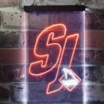 San Jose Sharks Neon Sign Bold Number 57 1