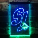 San Jose Sharks Neon Sign Bold Number 57 1