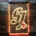 San Jose Sharks Neon Sign Bold Number 57 1