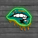 San Jose Sharks Neon Sign Dripping Lips 1