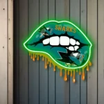 San Jose Sharks Neon Sign Dripping Lips 1