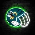San Jose Sharks Neon Sign Nhl Hockey Helmet Acrylic Led 1