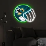 San Jose Sharks Neon Sign Nhl Hockey Helmet Acrylic Led 1
