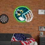 San Jose Sharks Neon Sign Nhl Hockey Helmet Acrylic Led 1