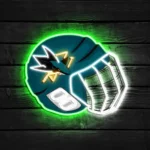 San Jose Sharks Neon Sign Nhl Hockey Helmet Acrylic Led 1