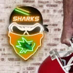 San Jose Sharks Neon Sign Skull 1