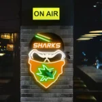 San Jose Sharks Neon Sign Skull 1