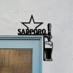 Sapporo Metal Sign Tap Handle 1
