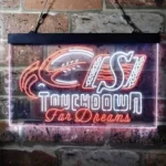 Saskatchewan Roughriders Neon Sign Ball Laces Glow 1