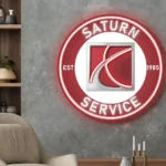 Saturn Neon Sign Super Car 1