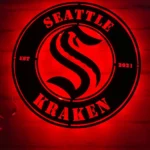 Seattle Kraken Metal Sign Kraken S Mark 1